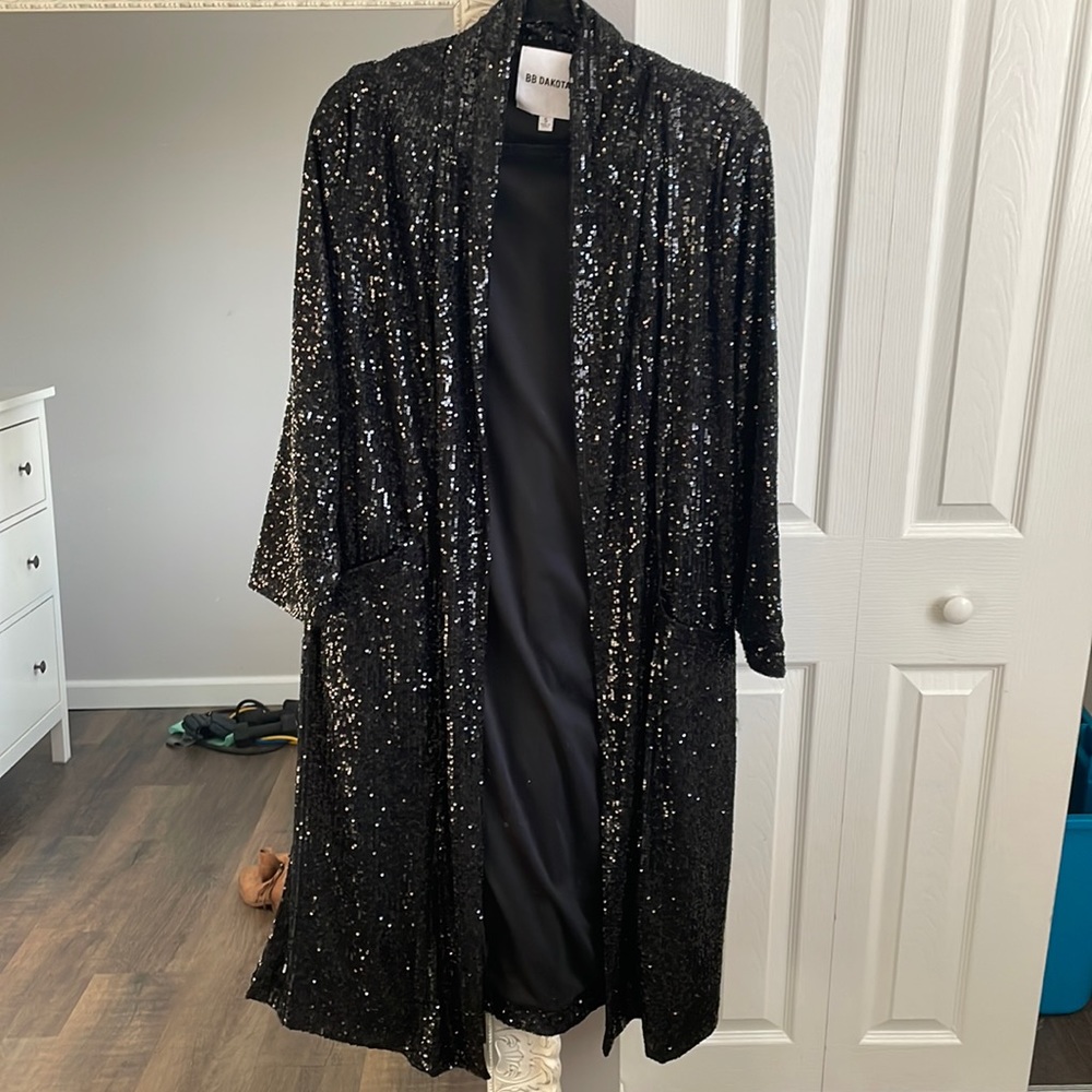 BB Dakota. Glitter bomb duster jacket